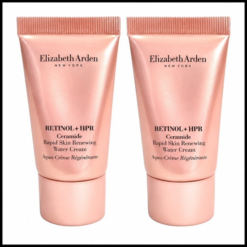 2 x Elizabeth Arden Retinol Ceramide Rapid Skin Renewing Water Cream 0.5oz Trave
